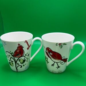 Set of 2 Lenox 12 Days of Christmas Cups
